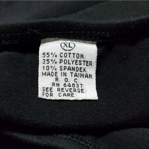 Vintage 1980s Black Aerobics Cropped Tights Leggings High Rise Bodysuit Set Med - Picture 8 of 14